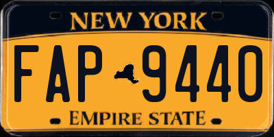 NY license plate FAP9440