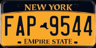 NY license plate FAP9544
