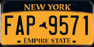 NY license plate FAP9571