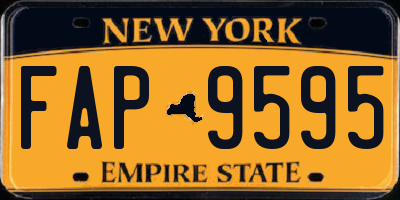 NY license plate FAP9595