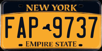 NY license plate FAP9737