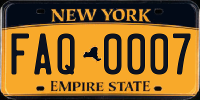 NY license plate FAQ0007