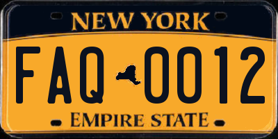 NY license plate FAQ0012