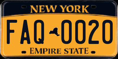 NY license plate FAQ0020
