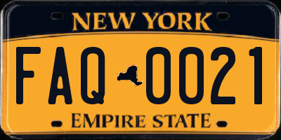 NY license plate FAQ0021