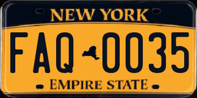 NY license plate FAQ0035