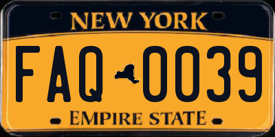 NY license plate FAQ0039