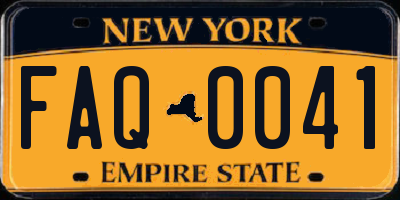 NY license plate FAQ0041