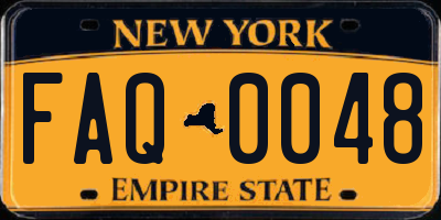 NY license plate FAQ0048