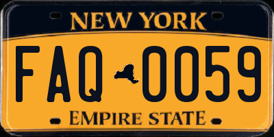 NY license plate FAQ0059