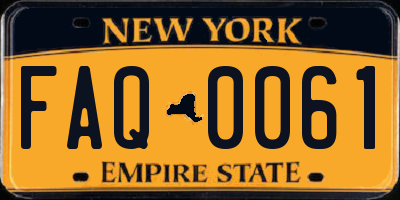 NY license plate FAQ0061