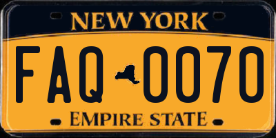 NY license plate FAQ0070