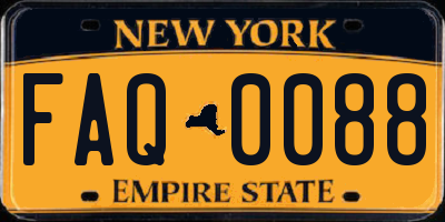 NY license plate FAQ0088