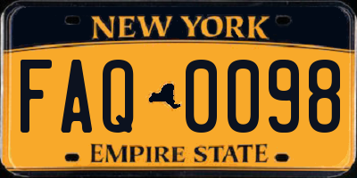 NY license plate FAQ0098