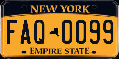 NY license plate FAQ0099