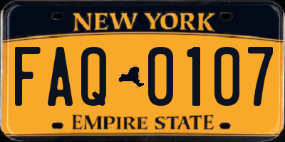 NY license plate FAQ0107