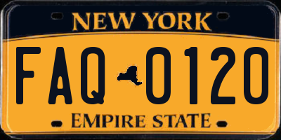NY license plate FAQ0120