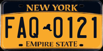 NY license plate FAQ0121