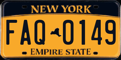 NY license plate FAQ0149