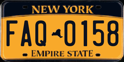NY license plate FAQ0158