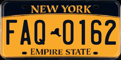 NY license plate FAQ0162