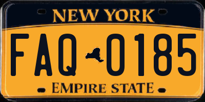NY license plate FAQ0185