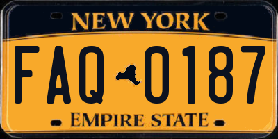 NY license plate FAQ0187