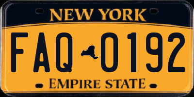 NY license plate FAQ0192