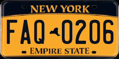 NY license plate FAQ0206