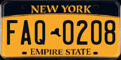 NY license plate FAQ0208