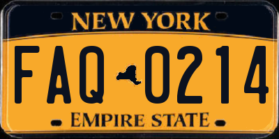 NY license plate FAQ0214