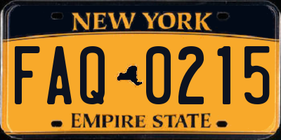 NY license plate FAQ0215
