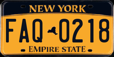 NY license plate FAQ0218