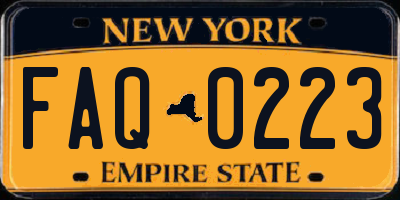 NY license plate FAQ0223