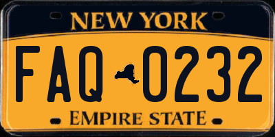 NY license plate FAQ0232