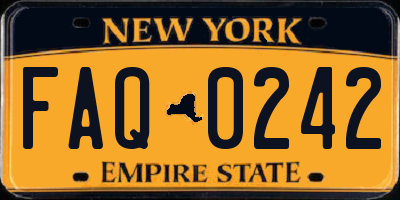 NY license plate FAQ0242