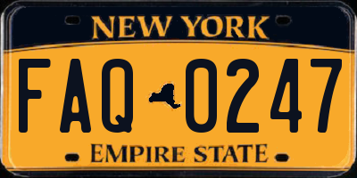 NY license plate FAQ0247