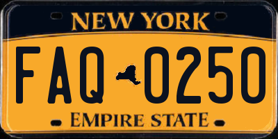 NY license plate FAQ0250