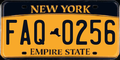 NY license plate FAQ0256