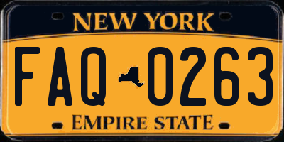 NY license plate FAQ0263