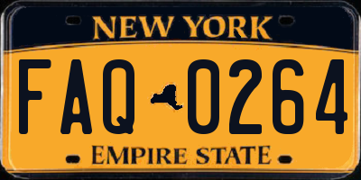 NY license plate FAQ0264