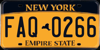 NY license plate FAQ0266