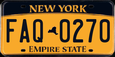 NY license plate FAQ0270