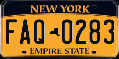 NY license plate FAQ0283