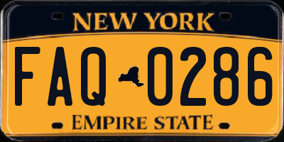 NY license plate FAQ0286