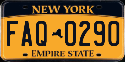 NY license plate FAQ0290