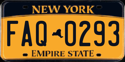 NY license plate FAQ0293
