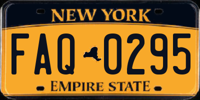 NY license plate FAQ0295