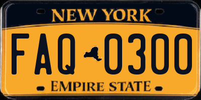 NY license plate FAQ0300