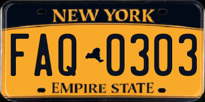 NY license plate FAQ0303